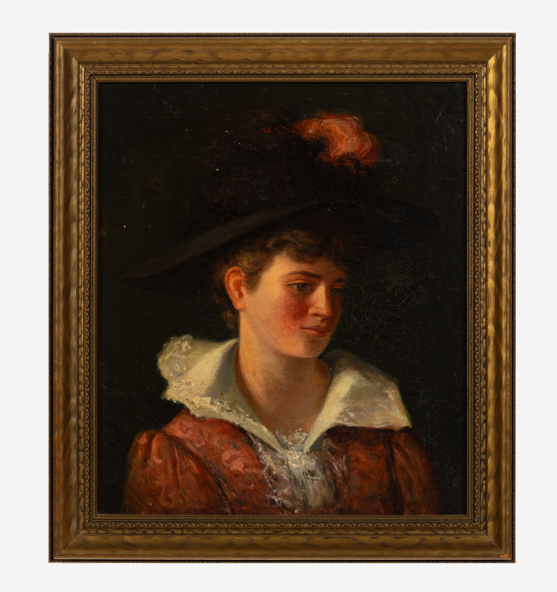 Unknown Artist - Portrait of a youth with a feathered cap