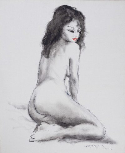 Pál Fried - Untitled (Nude black and white VI)