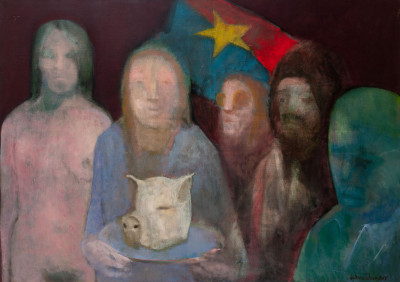 Image for Lot Jo Anne Schneider - 5 People and a Pig's Head