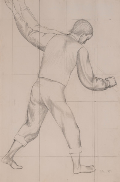 Image for Lot Michael Loew - Untitled (Study for WPA mural)