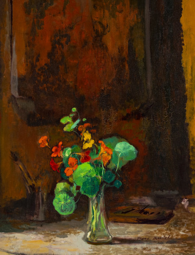 Image for Lot Pierre Roussel - Still Life with nasturtiums