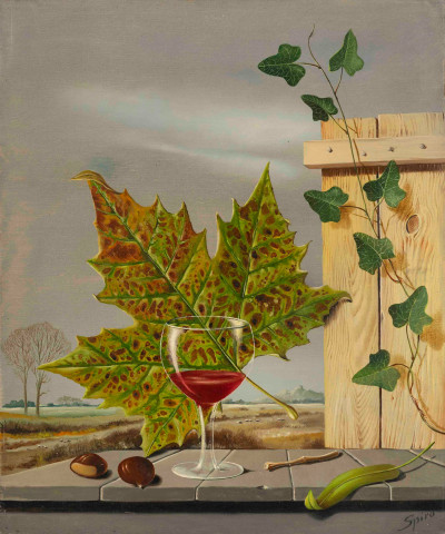 Image for Lot Georges Spiro - Still life with wineglass