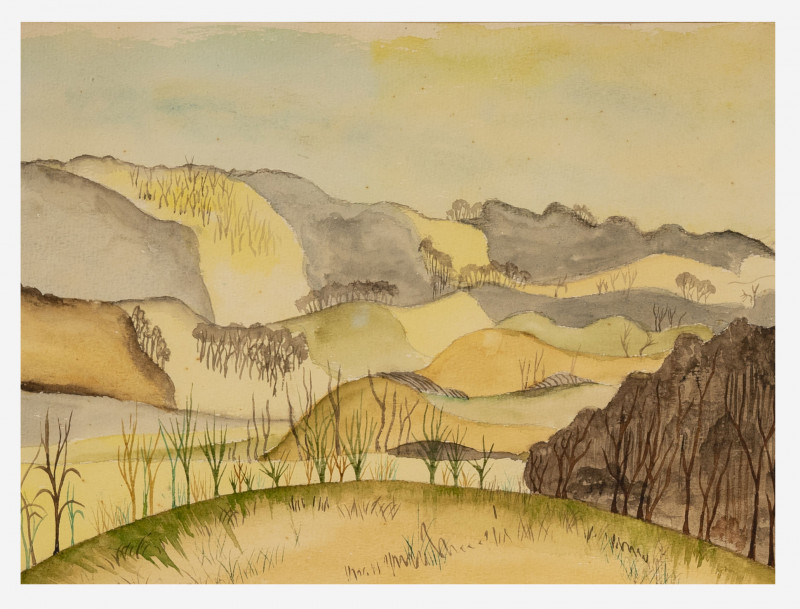 Charles Ephraim Burchfield (attrib) - Untitled (Hillside landscape)
