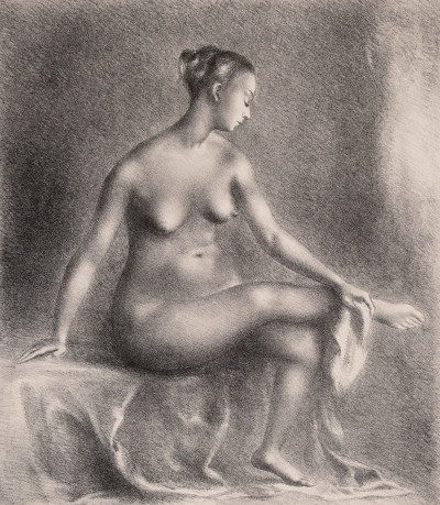 Clara Klinghoffer - Study of a Seated Nude