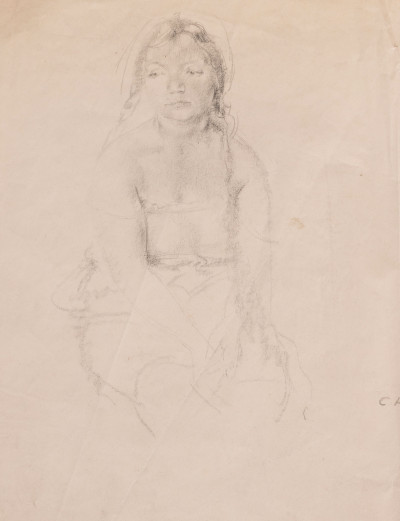 Clara Klinghoffer - Untitled (Young girl seated)