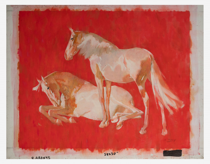 Ricardo Arenys Galdon - White Stallions on Red II