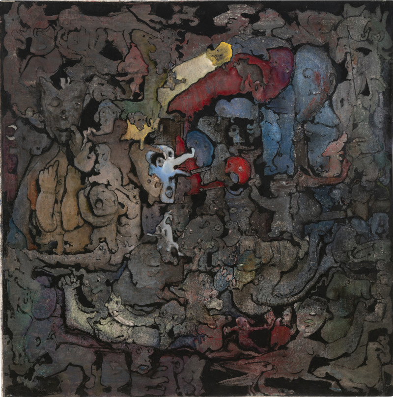 Benoît Gilsoul - Untitled (Figures in primary colors)