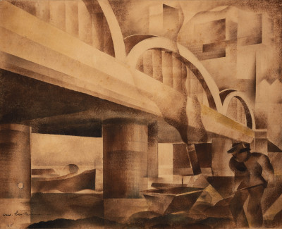 Image for Lot Unknown Artist - Untitled (Industrial scene II)