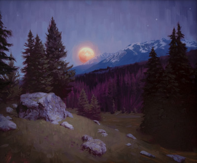 Image for Lot Rob Rey - Mountain Moonrise