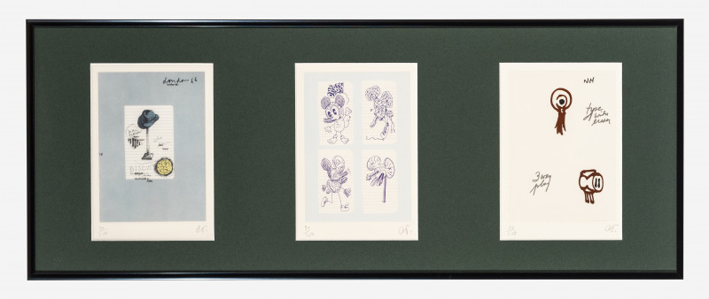 Claes Oldenburg - Notes in Hand Portfolio: 3 Plates