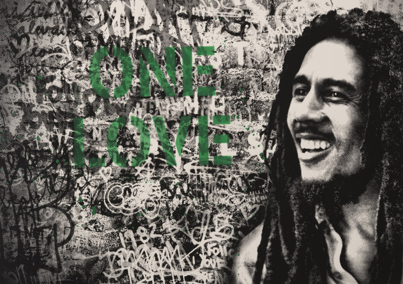 Mr. Brainwash - Happy Birthday Bob Marley - One Love
