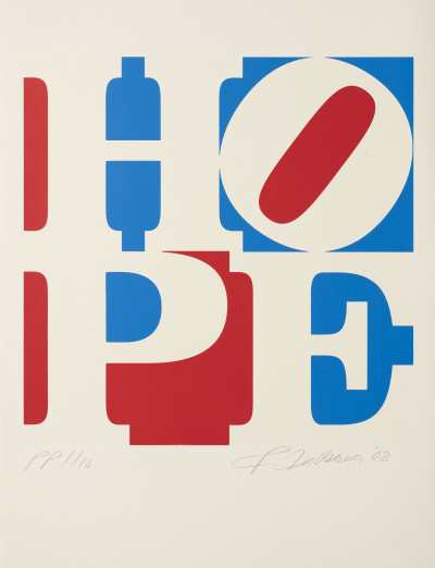 Image for Lot Robert Indiana - HOPE (red-white-blue)