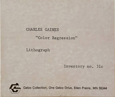 Charles Gaines - Color Regression 1, 2, 3