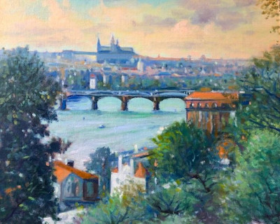 Image for Lot Richard Rosenblatt - A View of Prague, Czech Republic