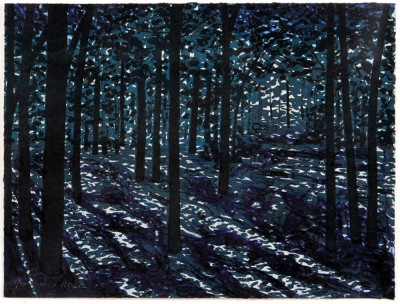 Image for Lot Charles Yoder - Woodland Nocturne, Blue Print
