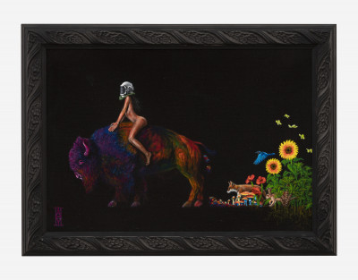 Unknown Artist - Untitled (Rainbow buffalo)