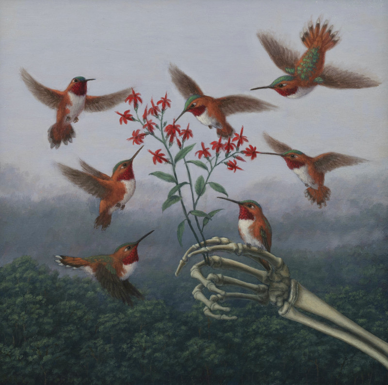Sandra Yagi - Hummingbirds and Hand
