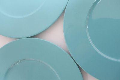 10 Turquoise Service Plates by Mikasa
