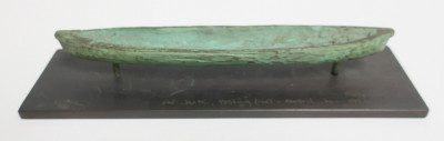 Image for Lot Bronze Fishing Boat - signed Nelson, 1982