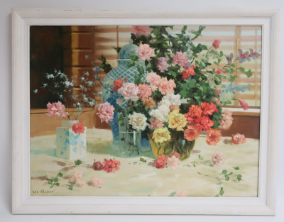 Van Reden, 'Vases of Flowers', O/C