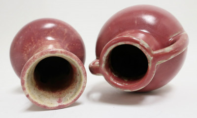Two Fulper Vases In Reds