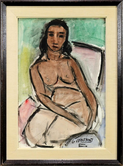 Image for Lot George Constant - Female Nude W/C on Paper