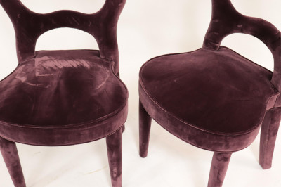 Pair Promemoria Velvet Chairs
