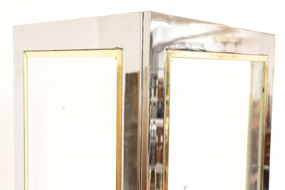 Dior Style Brass & Chrome Display Cabinet