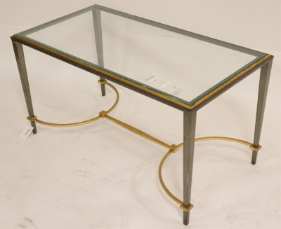 Image for Lot Bagues Style Parcel-Gilt Steel Coffee Table