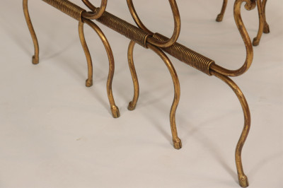 Nest of 3 Gilt Wrought Iron Side Tables, circa 197