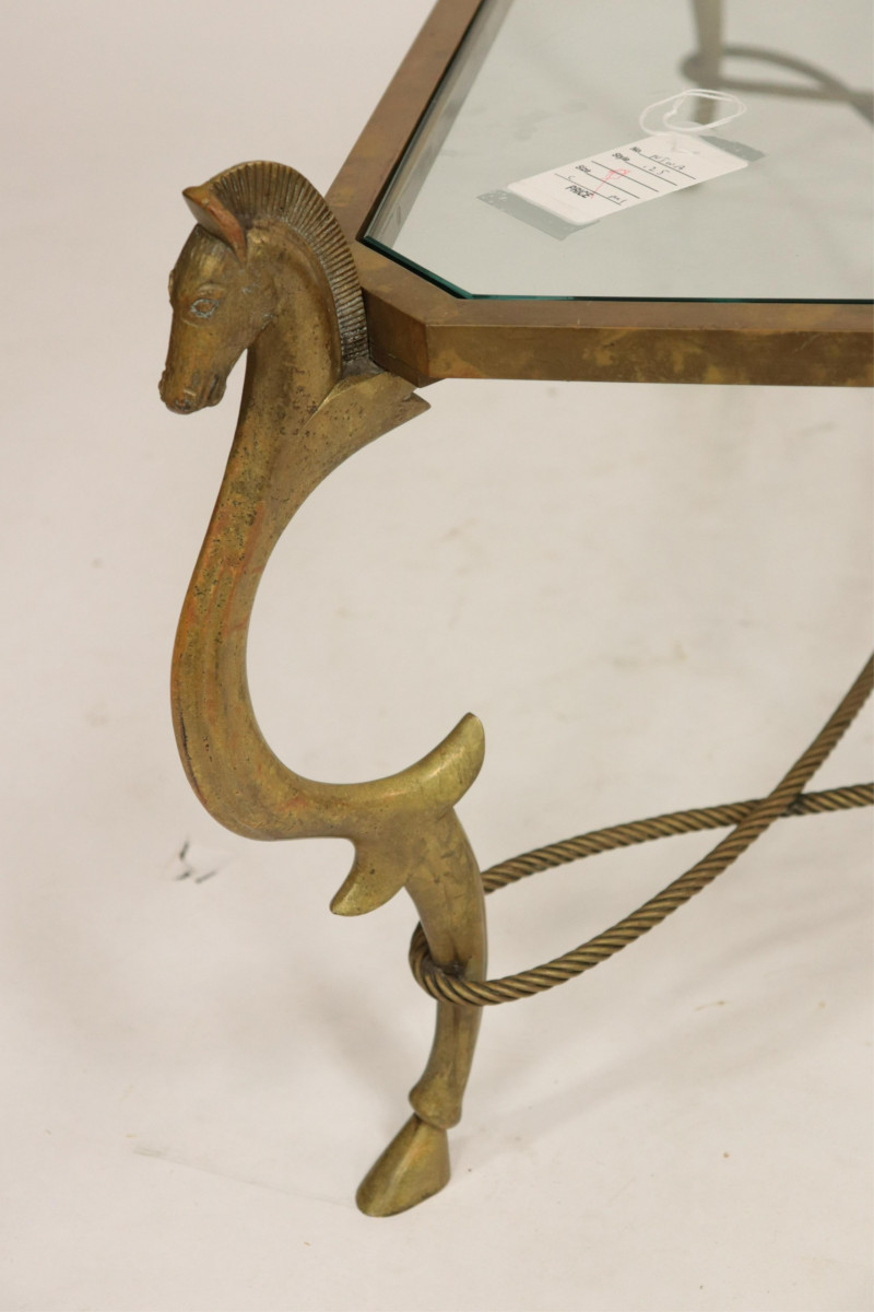 Bagues Style Cast Brass Equestrian Coffee Table