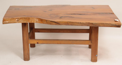Image for Lot Rustic Pine Live Edge Tavern Table