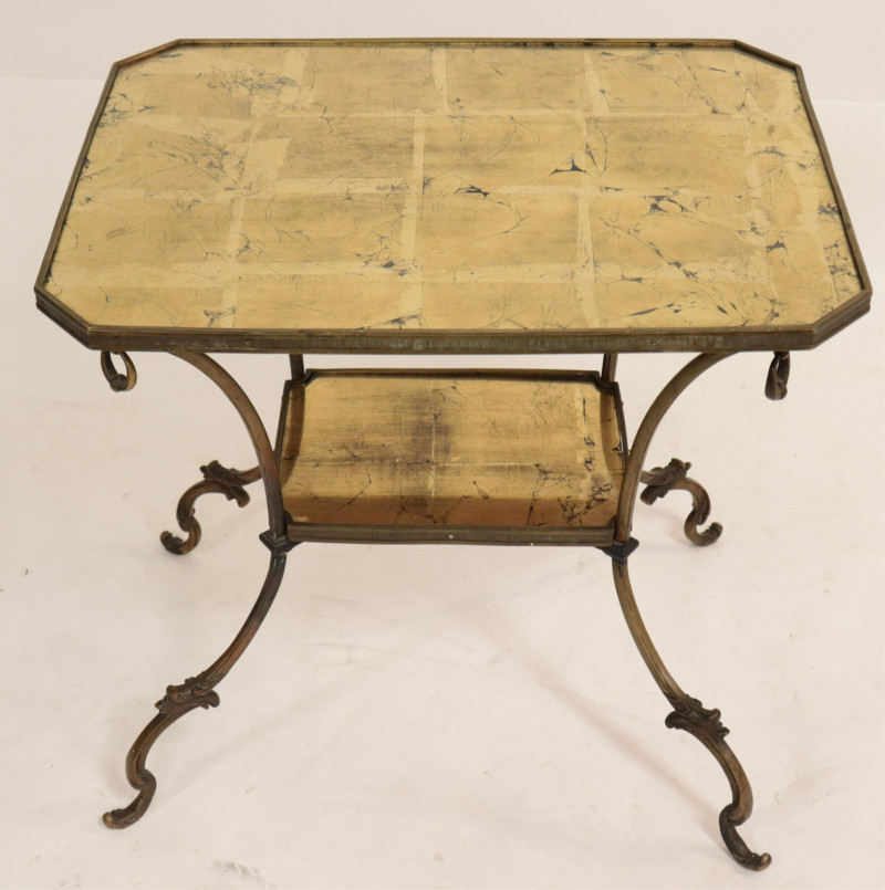 Victorian Gold Painted Cast Brass Side Table
