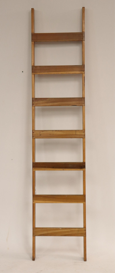Image for Lot Mid Century Poplar Library Ladder