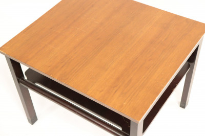 Wormley for Dunbar Walnut & Leather Side Table