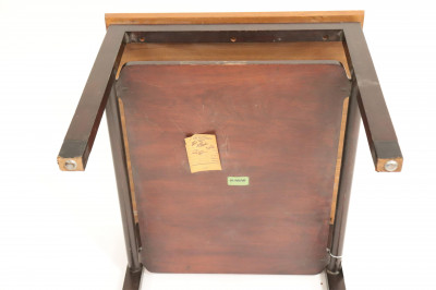 Wormley for Dunbar Walnut & Leather Side Table
