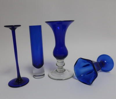Cobalt Blue Glass Assortment: Vintage,Contemporary