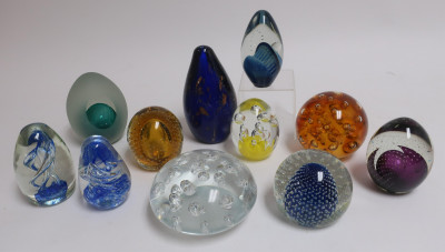 Image for Lot Large Glass Paperweights
