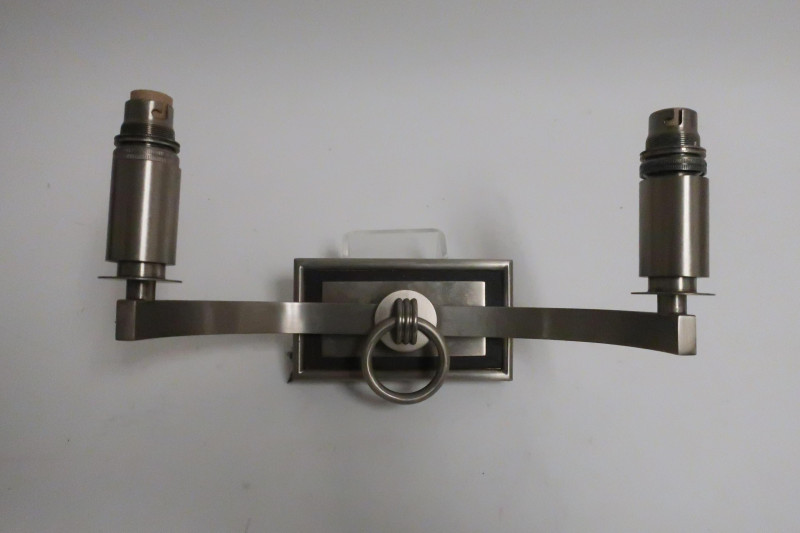 Set of 5 French Metal 2-Arm Sconces, 1940's