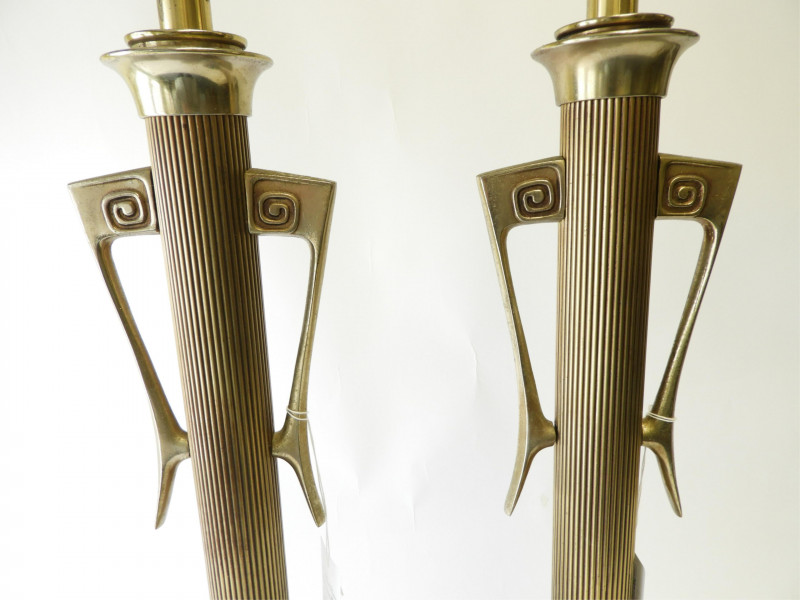 Pr Mid Century Asian Inspired Lamps