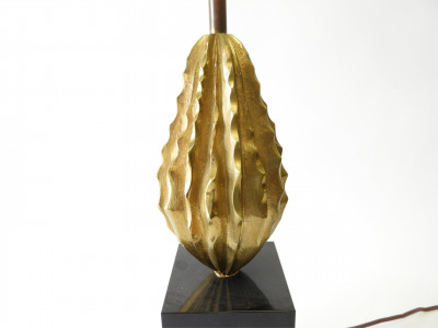 Philippe Barbier Bronze & Black Marble Lamp