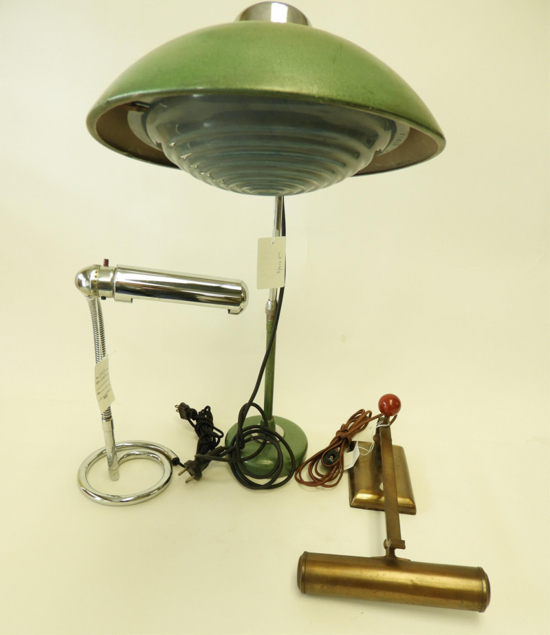 3 American Art Deco Desk Lamps