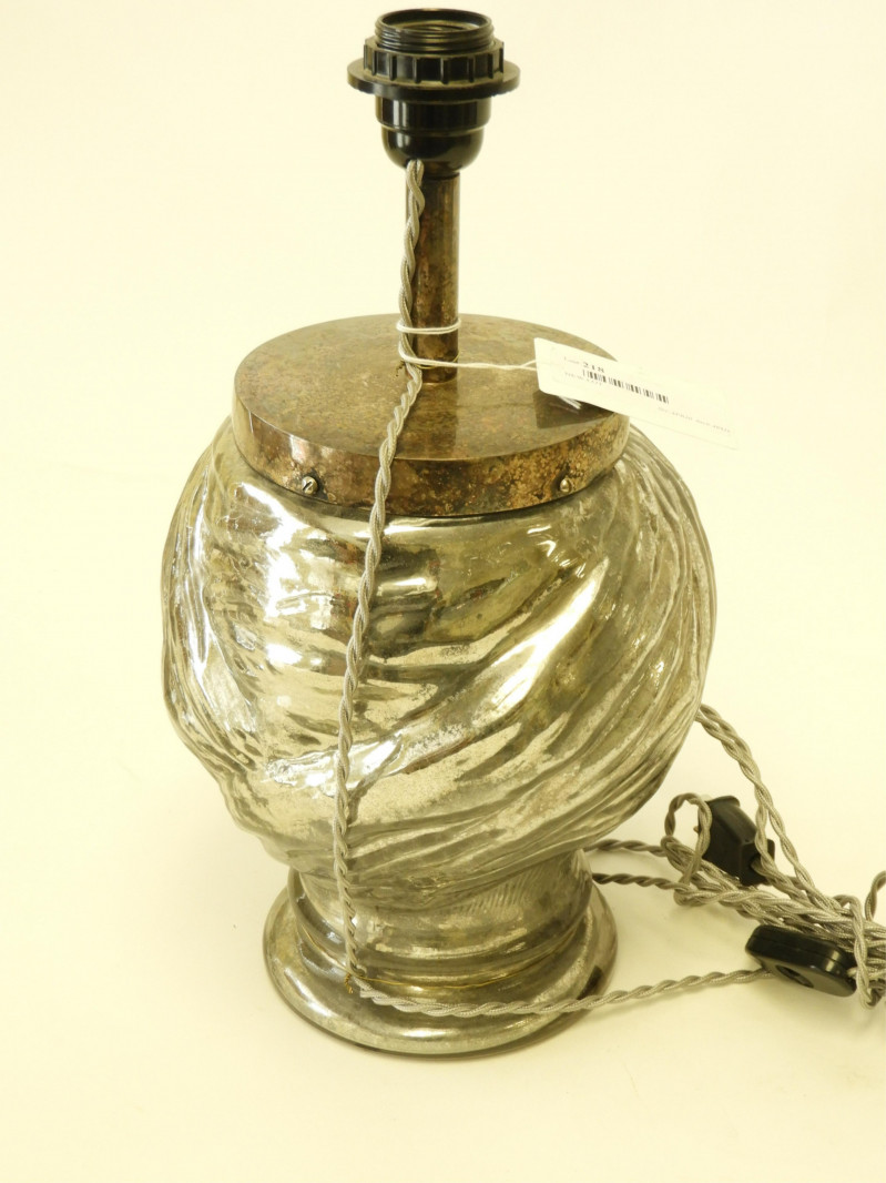 Art Deco Mercury Glass Nubian Bust Lamp, 1930