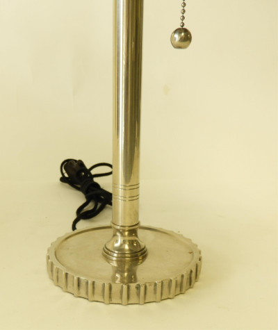 Art Deco Polished Metal Machine Age Lamp