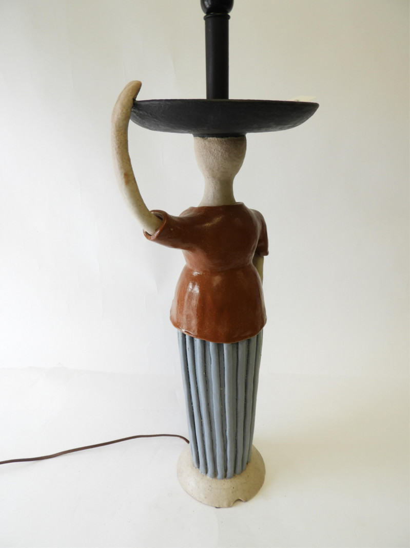 Ernestrine Figural Ceramic Lamp, circa 1950