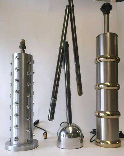 Image for Lot 3 Modern Metal Lamps