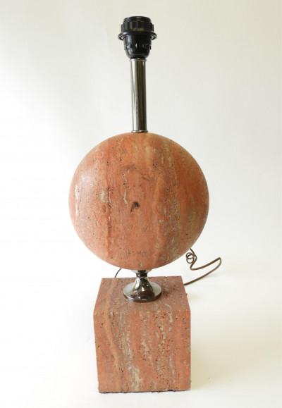 Image for Lot Philippe Barbier Red Marble Lamp