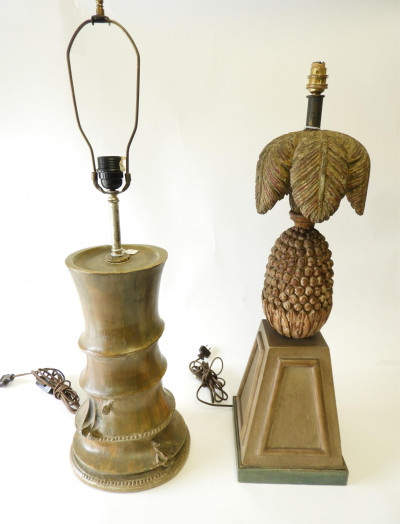 2 Lamps, Bamboo & Pineapple