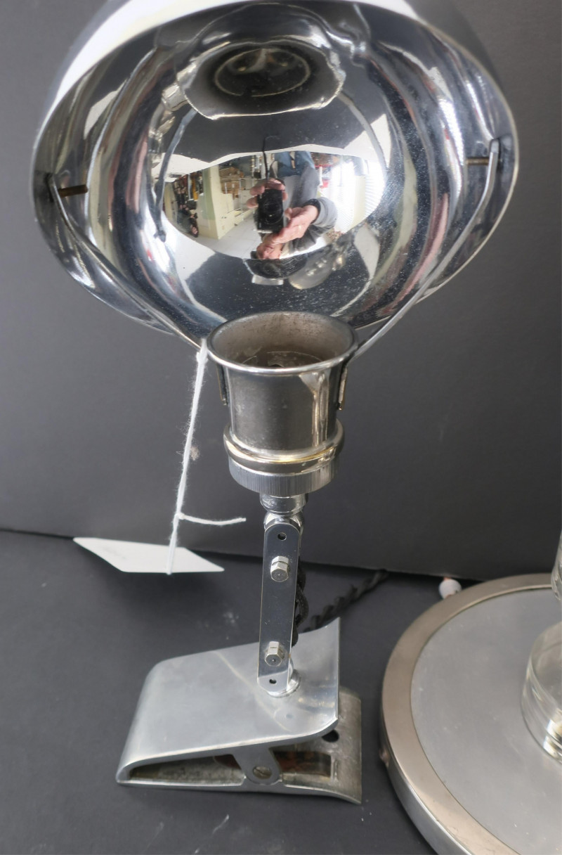 2 Art Deco Lamps & Headboard Lamp