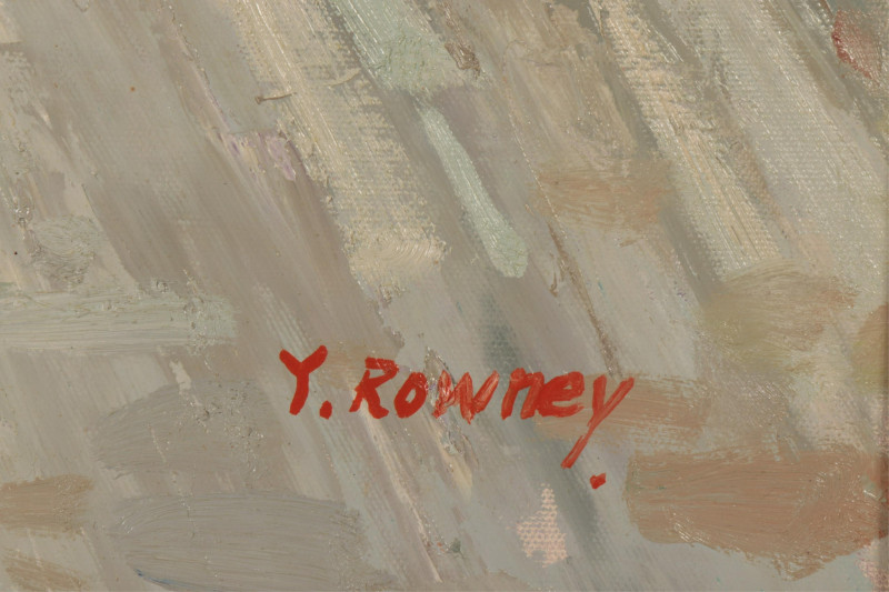 Y. Rowney, 'Paris Street Scene", O/C